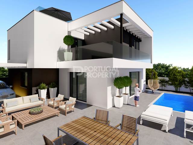 Villa moderna con vista sul mare