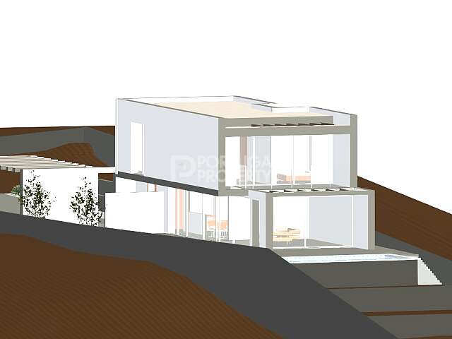 现代豪华别墅，海景与河流景观