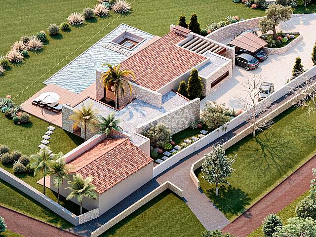 Terreno excecional de 4.690 m² na Picota com um impressionante projeto de moradia assinado por arqui